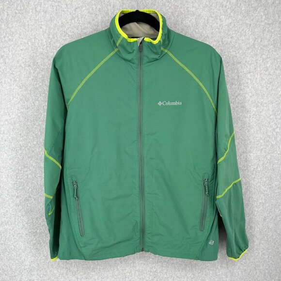 Columbia Mens Omni-Shield Advanced Repellency Jacket Size L Green Lightweight - Picture 1 of 15